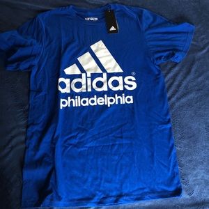 NWT - Men’s M Adidas “Philadelphia” T - royal blue
